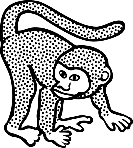 Of Spotty Monkey Clipart
