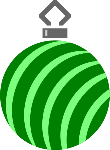 Stripy Green Ball Clipart