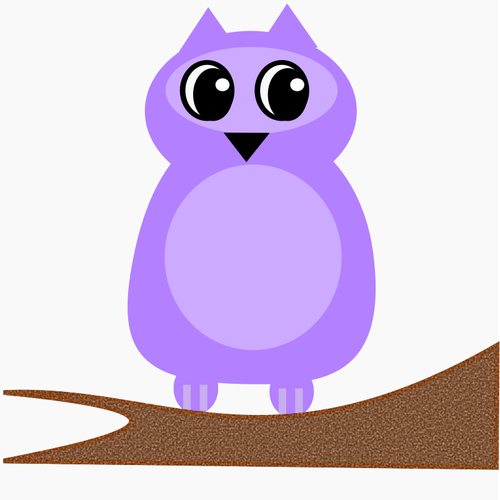 Violet Owl Clipart
