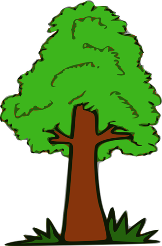Simple Tree With Bush Clipart