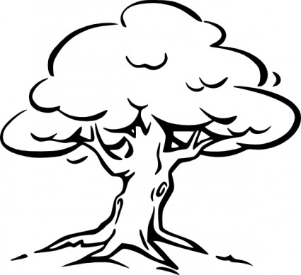 Trees Tree Outline Vector In Open Office Clipart