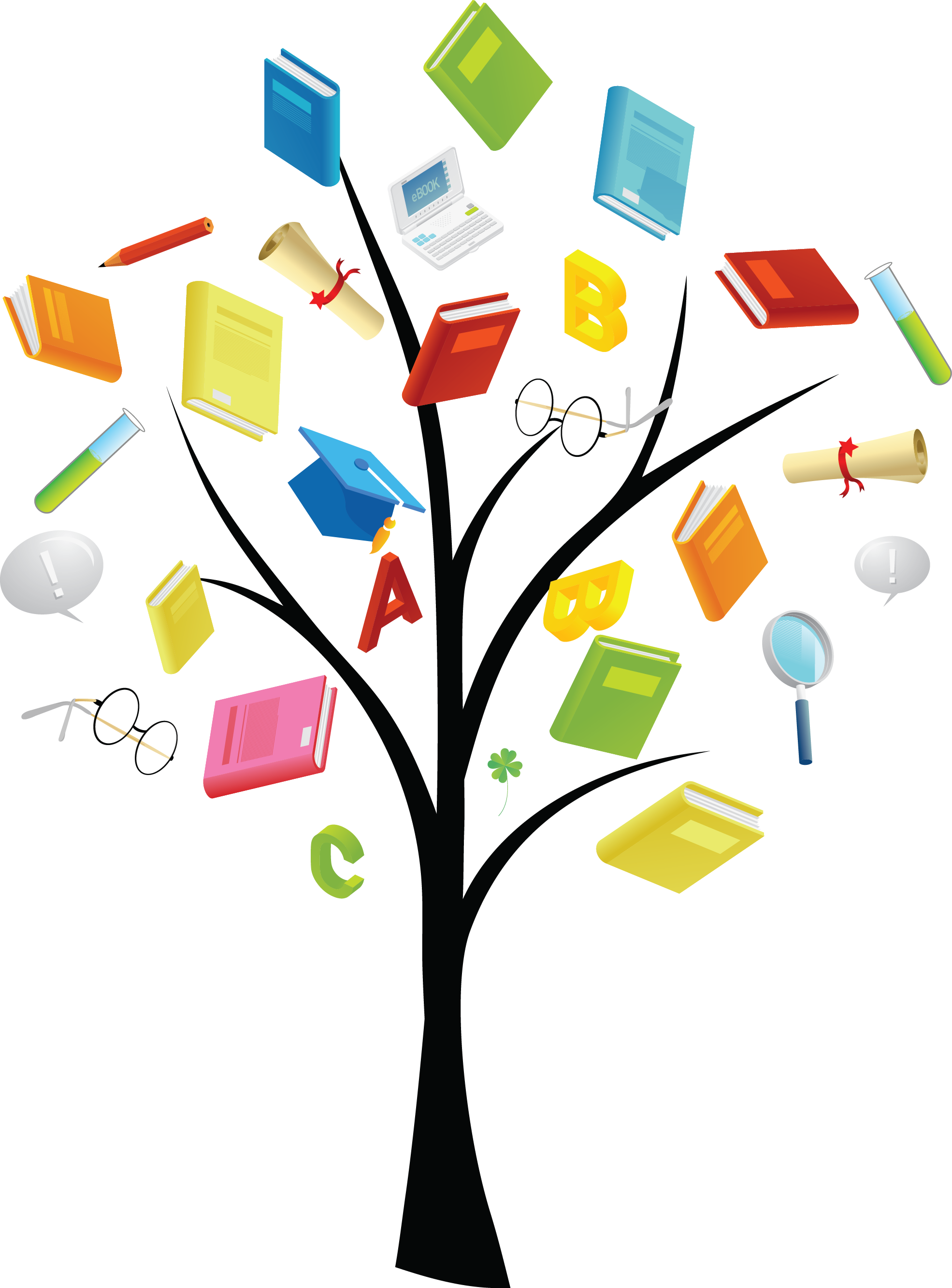Of Books Tree HD Image Free PNG Clipart