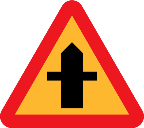 Crossroad Traffic Sign Clipart
