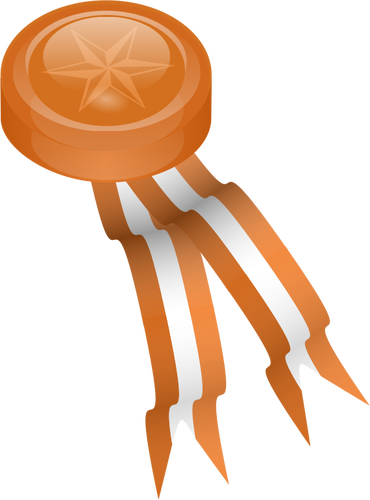 Bronze Medal With Ribbons Clipart