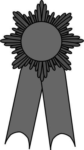 Of Medal With A Grayscale Ribbon Clipart
