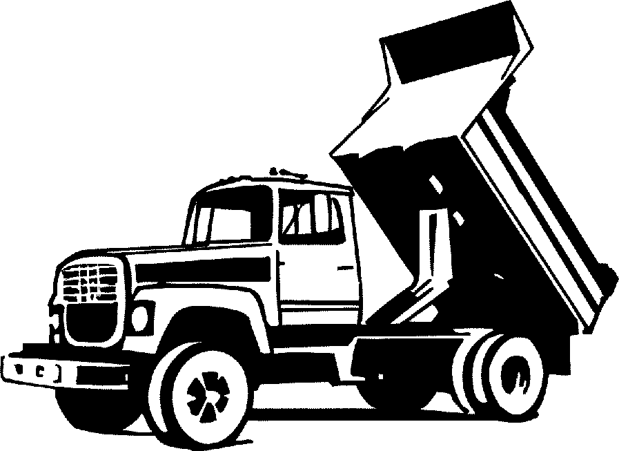 Dump Truck Black And White Free Download Png Clipart