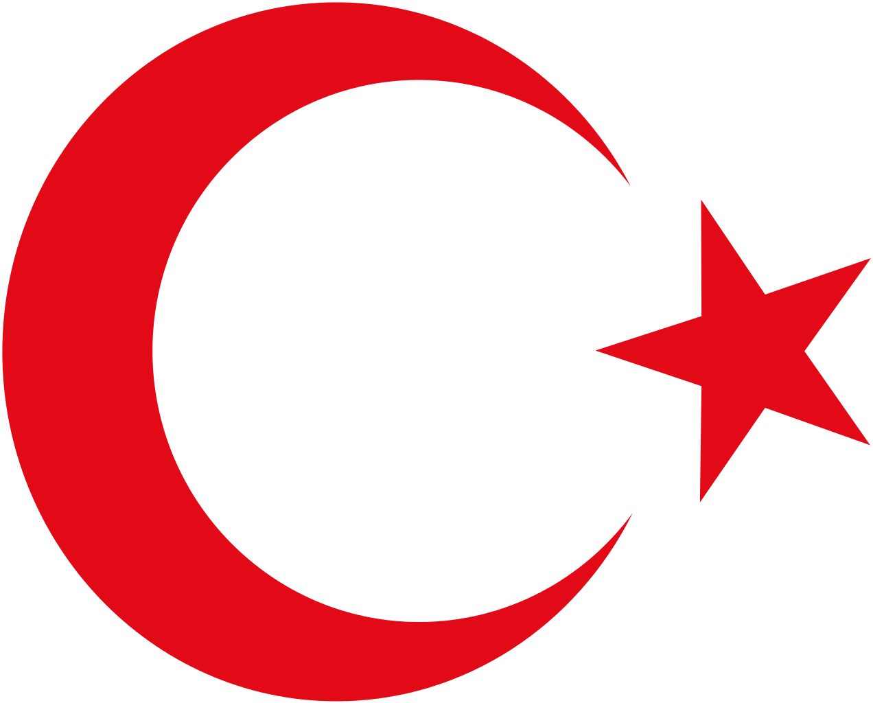 Turkey And Emblem Of National Moon Flag Clipart