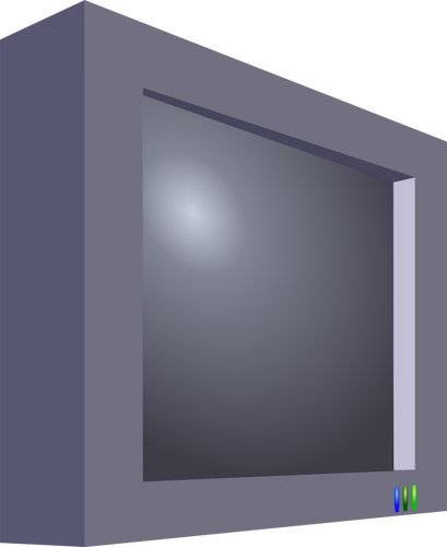 3D Image Of A Television Set Clipart