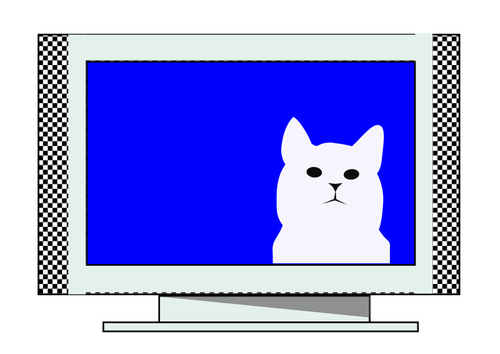 Cat On Tv Clipart