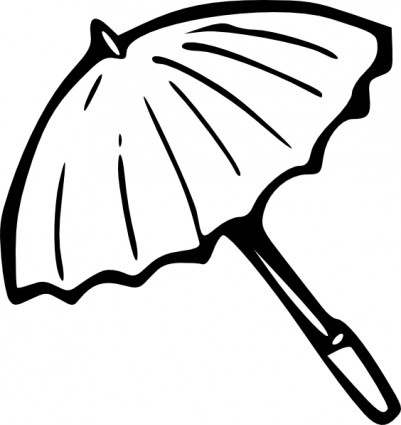 Umbrella Outline Vector In Open Office Drawing Clipart