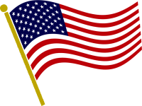 Us Flag American Flag Pole Kid Clipart