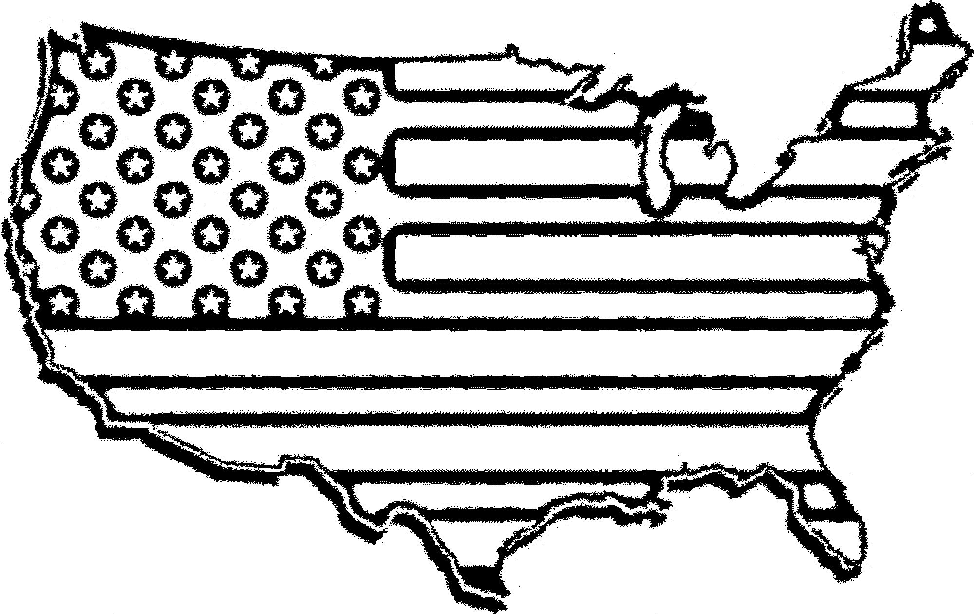 Us Flag American Flag To Color Clipart