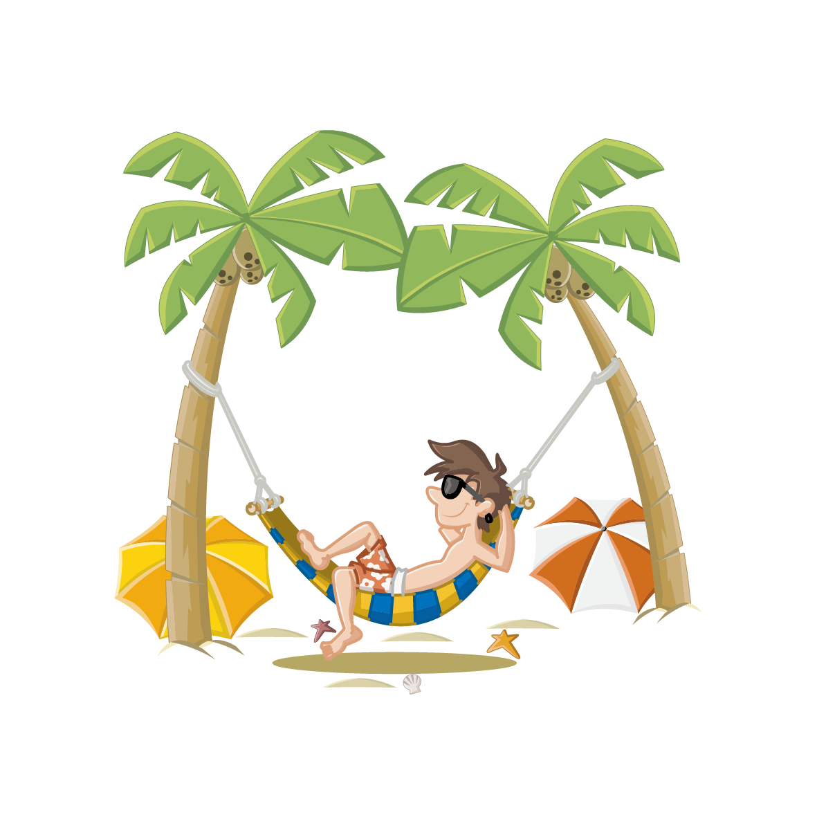 Summer Holiday Beach Cartoon Free Photo PNG Clipart