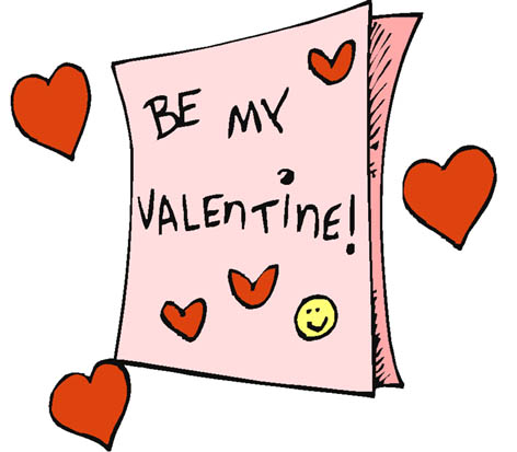 Valentines Day Valentine Cards Black And White Clipart
