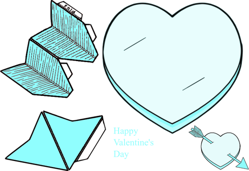 Valentine'S Day Paper Heart Collection Clipart
