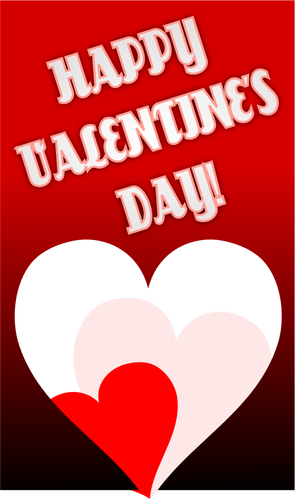 Valentine'S Day Red Themed Greeting Card Clipart