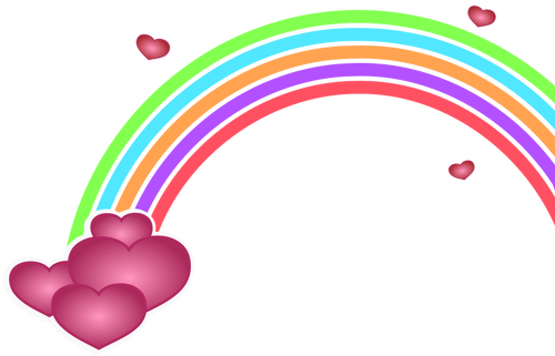 Valentine Rainbow Clipart