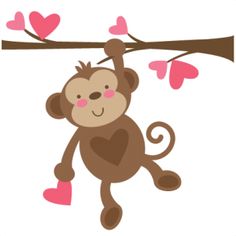 Monkey Valentines Day Hd Image Clipart