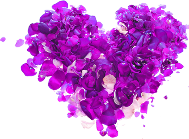 Heart Hotel Beauty Gift Purple Rose Valentines Clipart