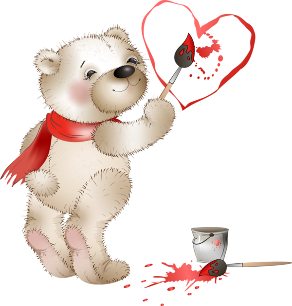 February Full Love 14 Of Valentines Bear Clipart