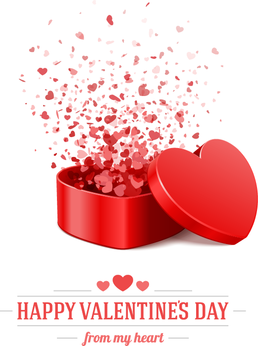 Box Heart February 14 Gift Valentine'S Pattern Clipart