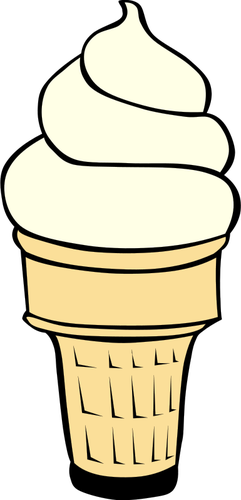 Vanilla Ice Cream In Cone Clipart