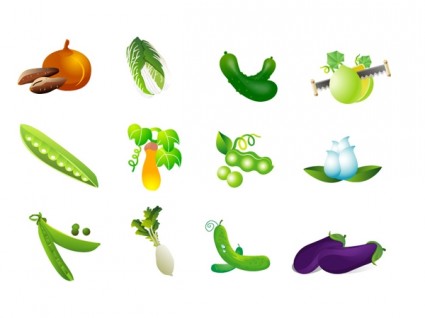 Vegetable Of Four Vector In Adobe Illustrator Clipart