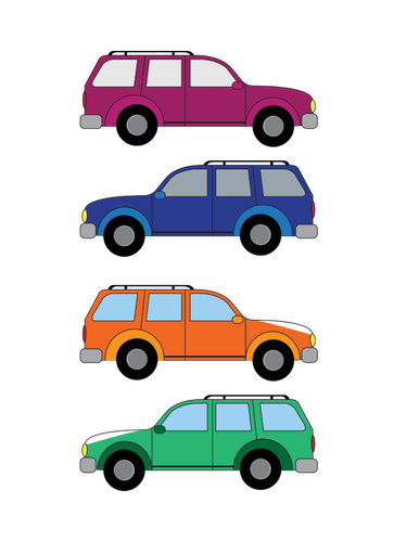 Of Family Cars Clipart