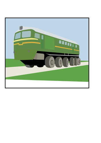 Of Vl-85 Container Train Clipart