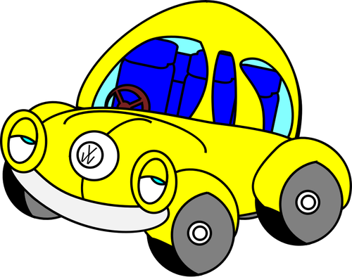 Of Vw Beetle With Eyes Clipart