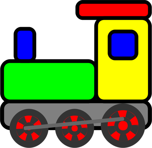 Colorful Toy Train Clipart