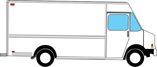 Of Box Truck From Side Clipart