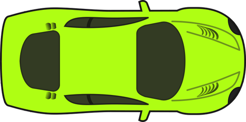 Bright Green Racing Car Clipart