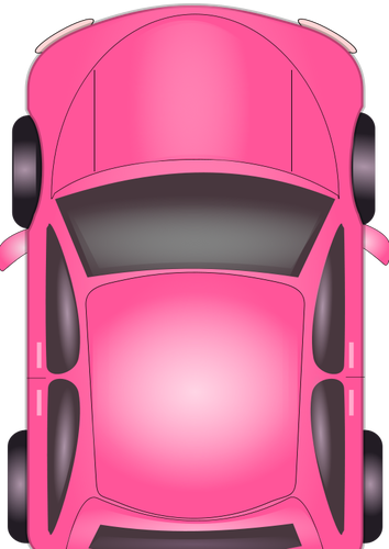Pink Car Top View Clipart