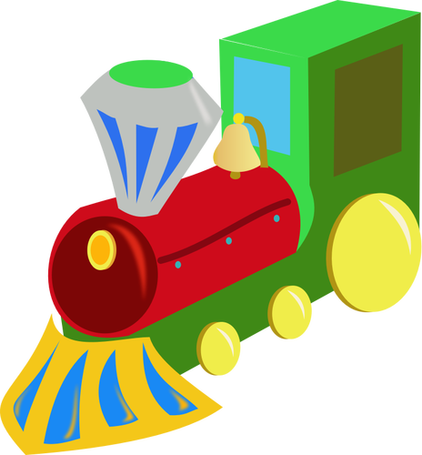 Color Toy Train Clipart