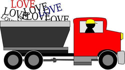 Of Love Delivery Truck Clipart