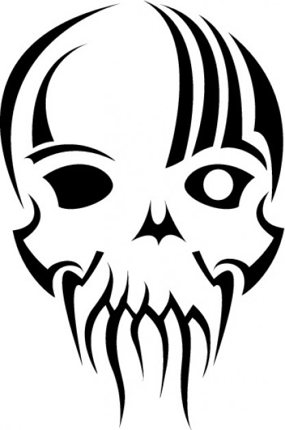 Tribal Mask Skull Vector Vector Download Clipart