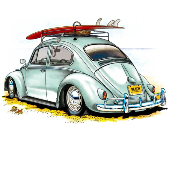 Wolfsburg Herbie Beetle Volkswagen Car Cartoon Clipart