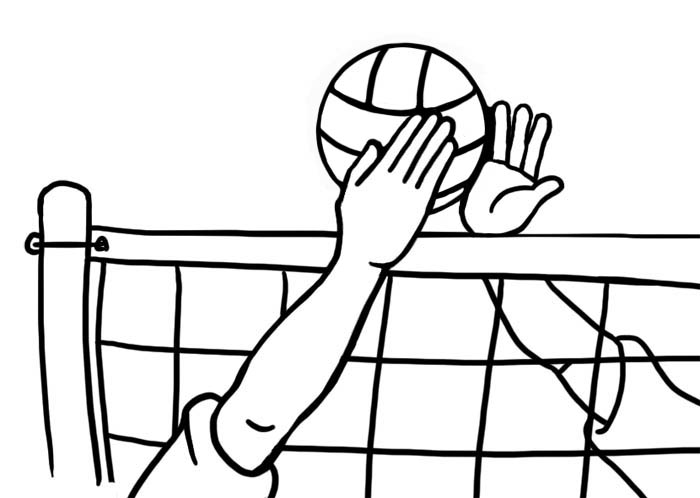 Volleyball Awesome And Volleyball Court Central Clipart