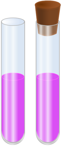 Of Two Glass Tubes With Liquid Clipart