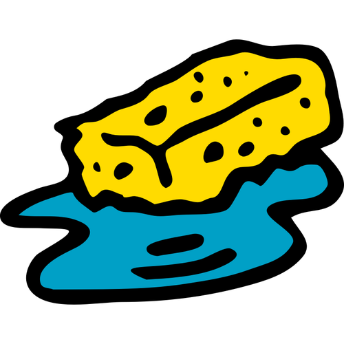Sponge In Water Clipart