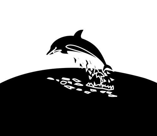 Of Diving Dolphin Clipart