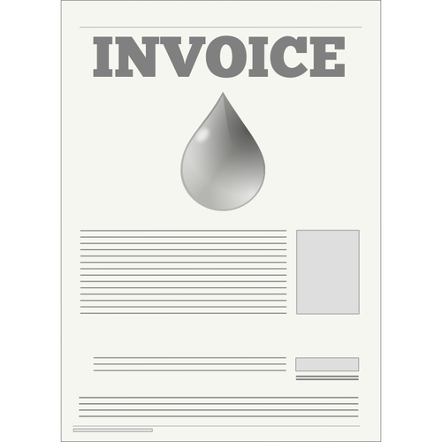 Water Company Invoice Clipart