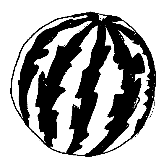 Black And White Watermelon Download Png Clipart