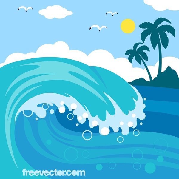 Ocean Waves Vectors Download Vector Art Clipart