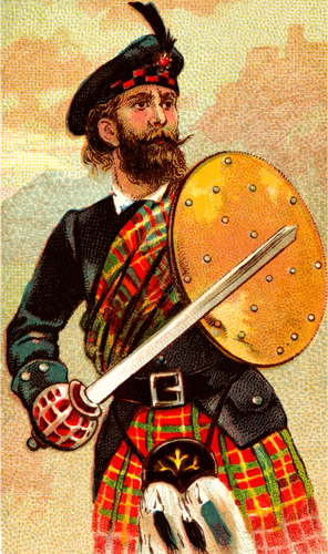 Scotch Claymore Clipart