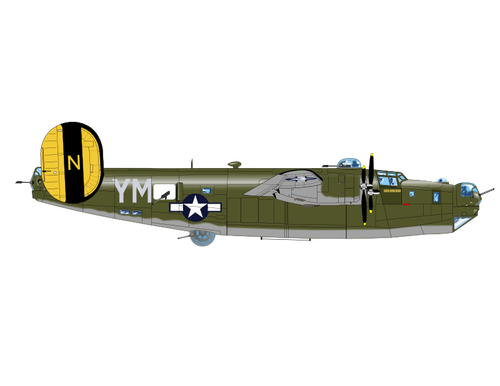 B-24 Bomber Plane Clipart