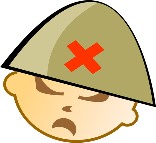 Of Soldier With Helmet Clipart