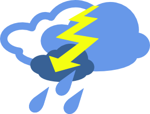 Severe Thunder Storms Weather Symbol At Clker Clipart