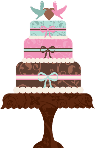 Wedding Cake Illustration Clipart
